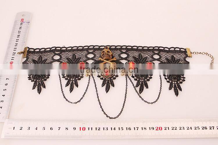 MYLOVE Vintage Gothic Antique Bronze Skull Pendant Necklace Punk Halloween Jewelry Gift MLY267