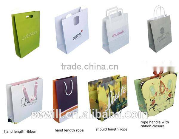 Fashion custom printed paper bags for shopper