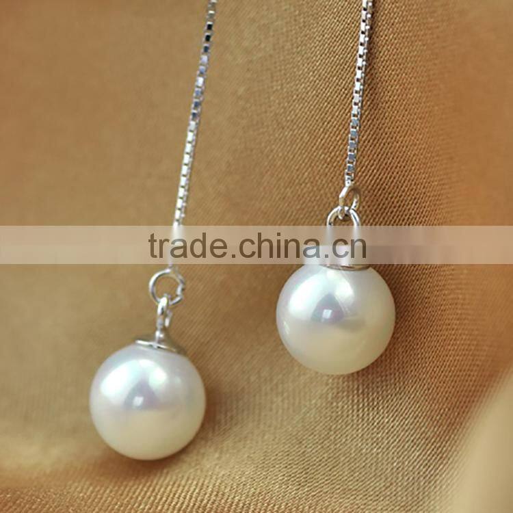 Fashionable jewelry big imitation pearl fashion earring jewellery long cartilage earrings for girls daily wear