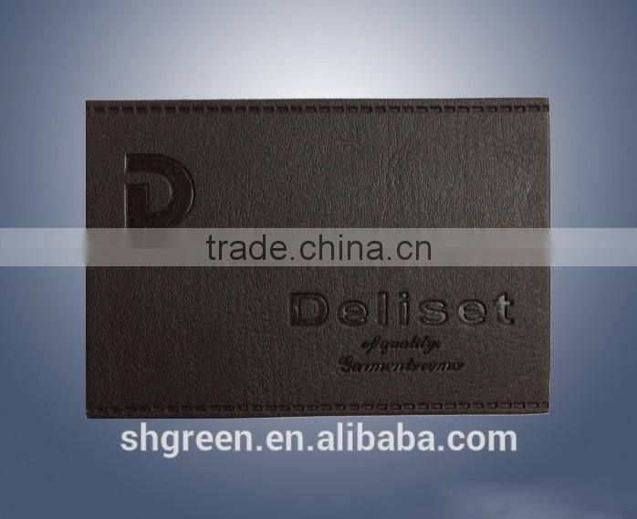 Black embossed imitation leather patch for table