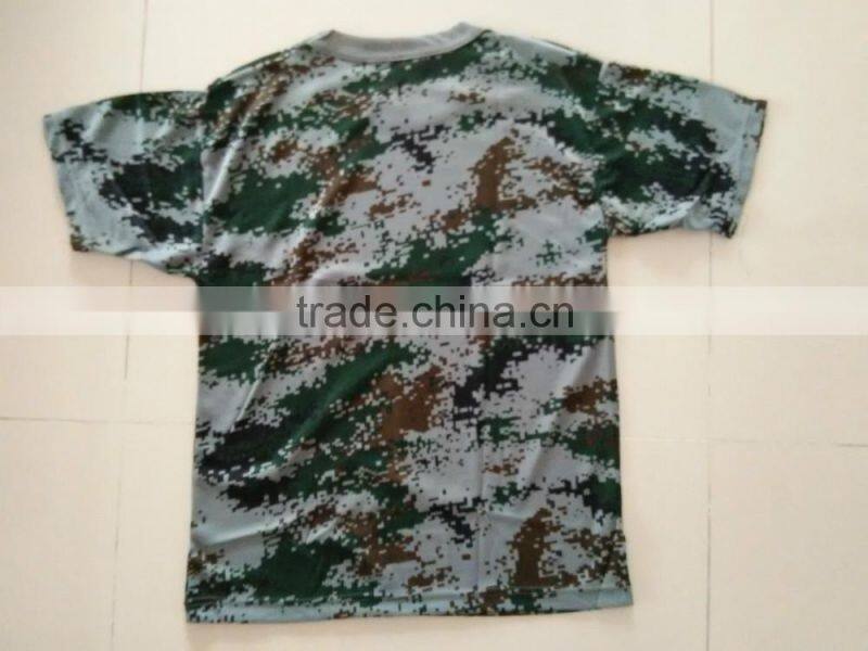 Hot sale southern africa woodland green digital print military camouflage T shirt