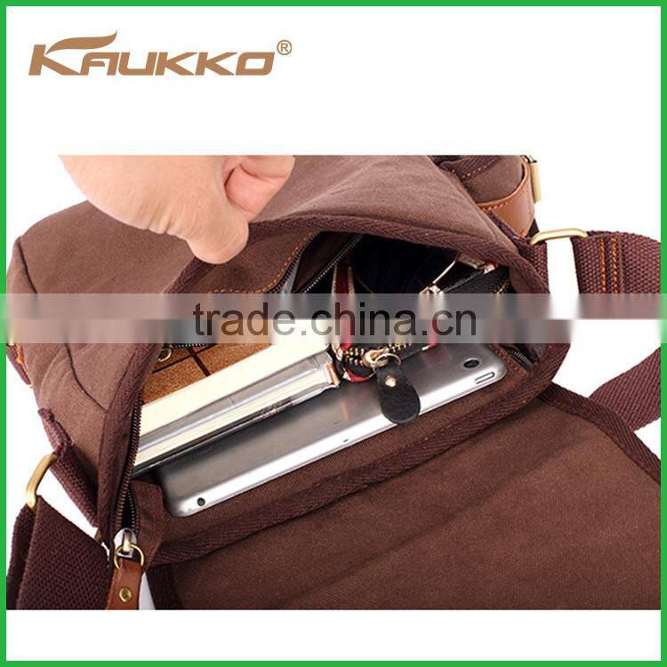 Hot selling canvas shoulder messenger bag with cheap price
