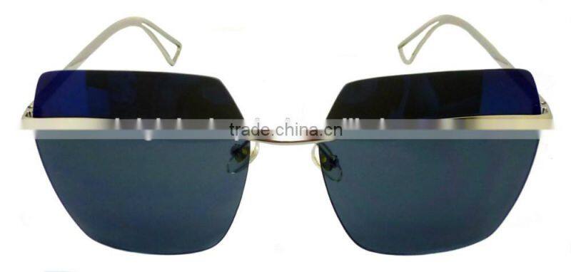 2015 New style big frame with metal sun glasses, ce fda and factory outdoor metal sunglasses
