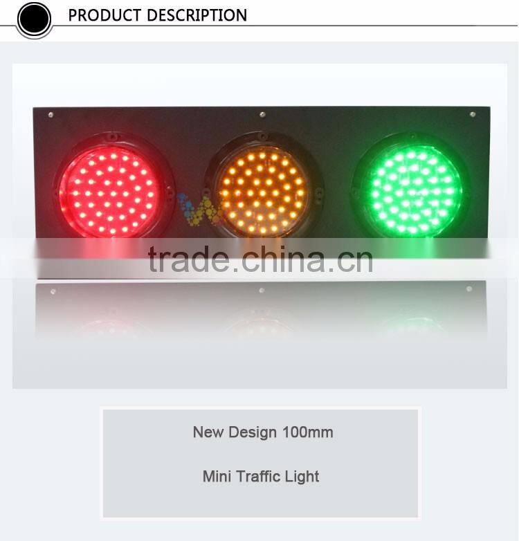 Mini school teaching three units red green yellow LED traffic light