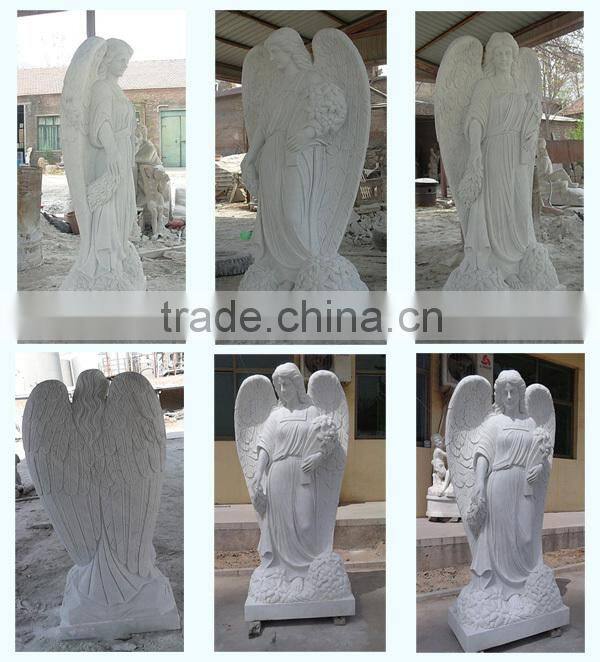 Sweet Large White Marble Angel Statue