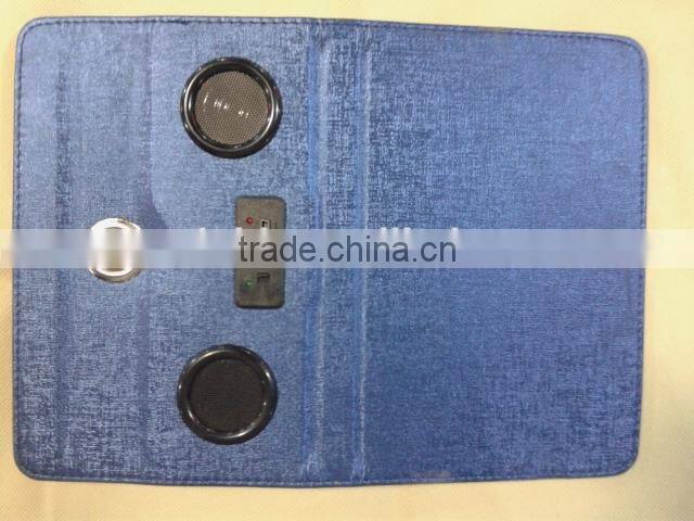 Portable Speaker 360 degree rotating tablet Case PU Leather Cover Bag for 10.1" Tablet PC