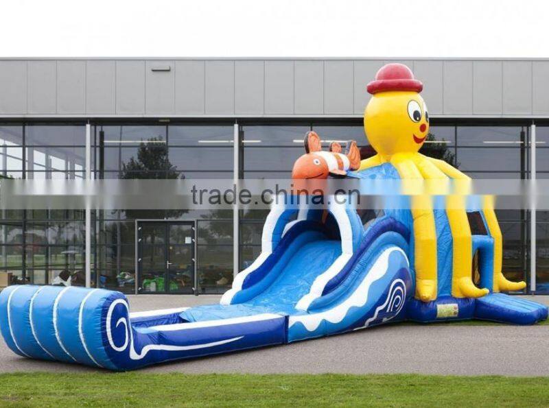 Hola sea world inflatable slides/inflatable water slide/inflatable slide with bouncer
