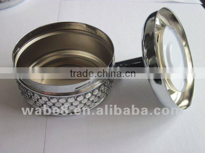 metal ashtray with crystal