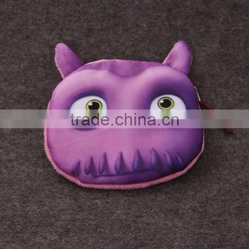 2017 New Cartoon Monster Coin Wallets-Purple (BNE8046)