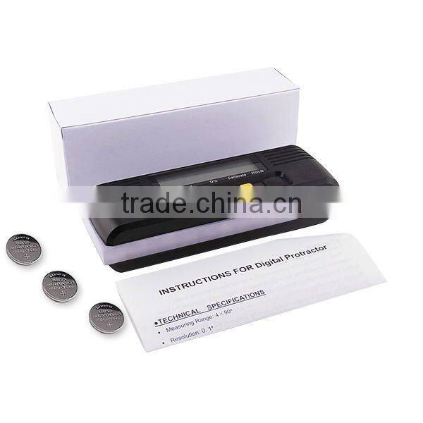 Digital Bevel Protractor Inclinometer Angle Meter Finder 360 Degrees w/ Alarm Function