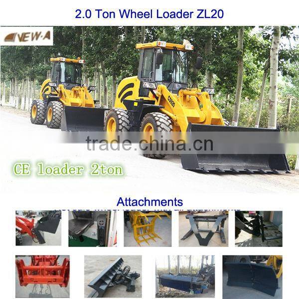 2014 hot sale 2ton ZL20 front loader