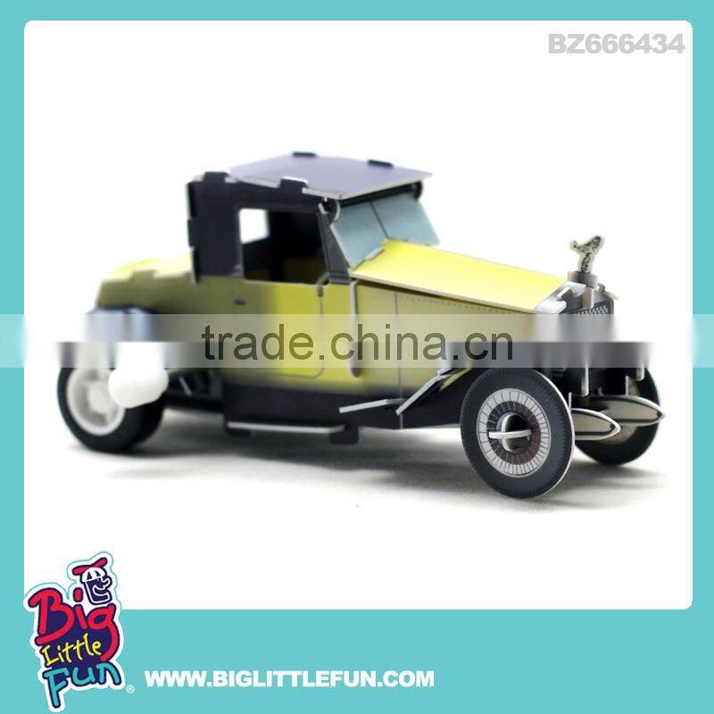 DIY 3d puzzle toy wind up motorcycle