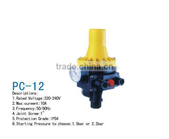 Automatic pressure control for water pump, pressure control valve, automatic water pressure control