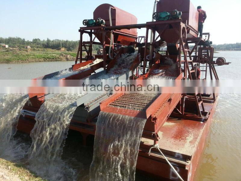 Pulsating sluice box for getting gold/gold washing plant