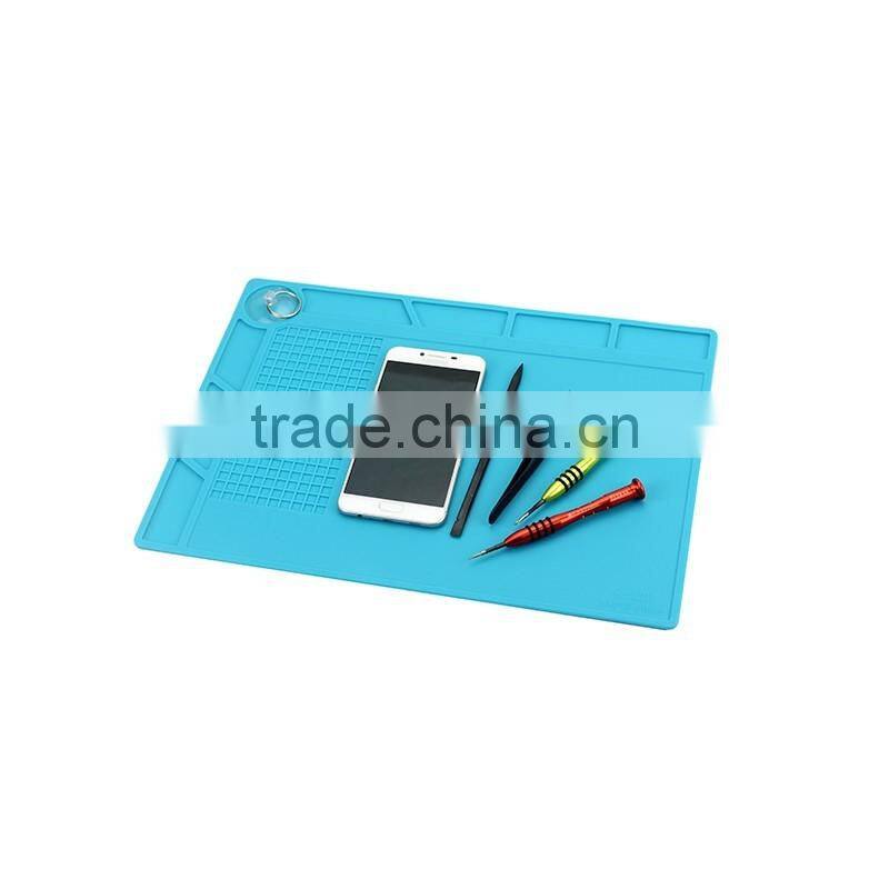 Heat Insulation Desk Mat Maintenance Platform Bga 35*25cm mobile phone repair Soldering Silicone Pad With 20cm Scale Ruler