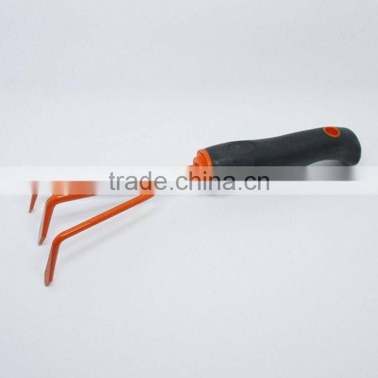 A3 meterial 3 teeth garden rake steel rakes metal mini rake for kids