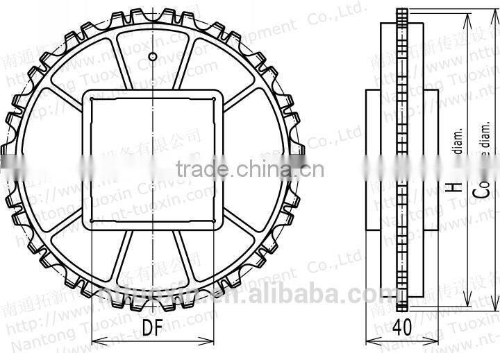 Plastic Sprocket for 900 Plastic Belt