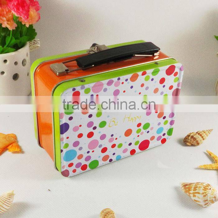 rectangular tin box with hinges