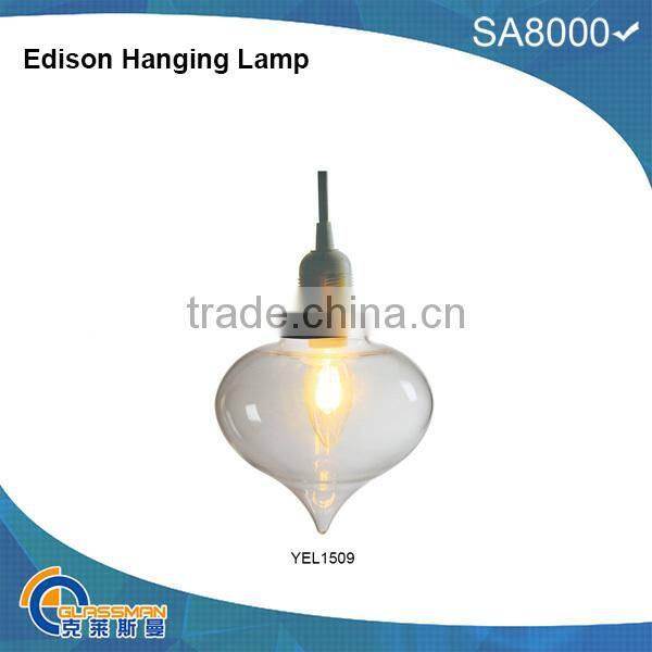 Edison glass hanging lamp
