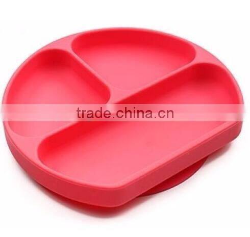 Silicone Grip Dish,Silicone Kids Strong Suction Base ,Feeding Plate