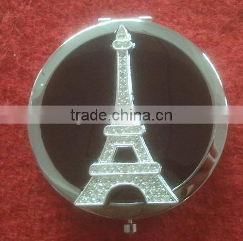 decorative black butterfly design compact mirror