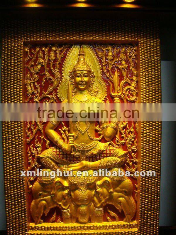 Own Factory Handmake Resin Indoor Golden Big Buddha Water Fountain