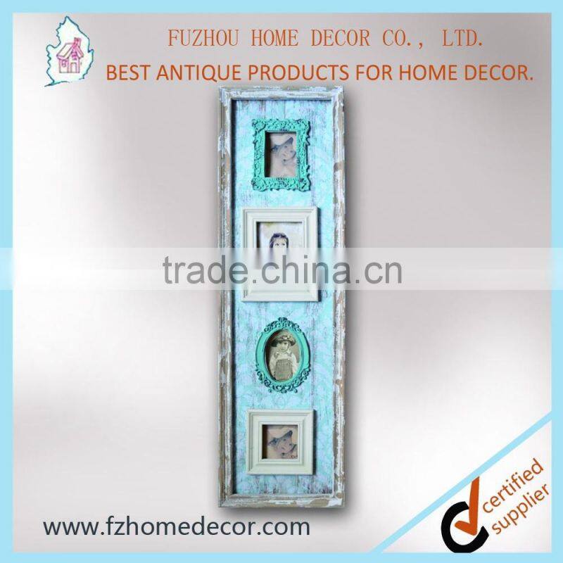 Home decor Type very thick handmade wooden collage photo frame with resin decor