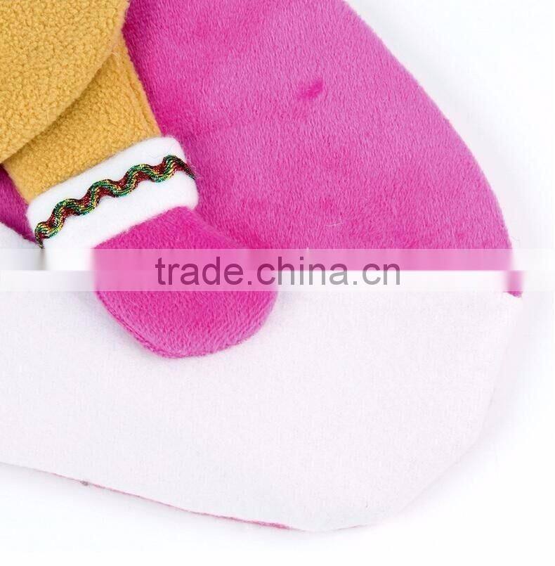 2016 Christmas Stocking Decorations Cute Hanging Christmas Ornaments Santa Claus Stocking Style Gift Bag