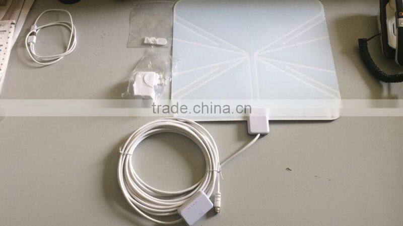 Newest Digital indoor tv Antenna with amplifier gain 25-30 db Hot Indoor tv antenna