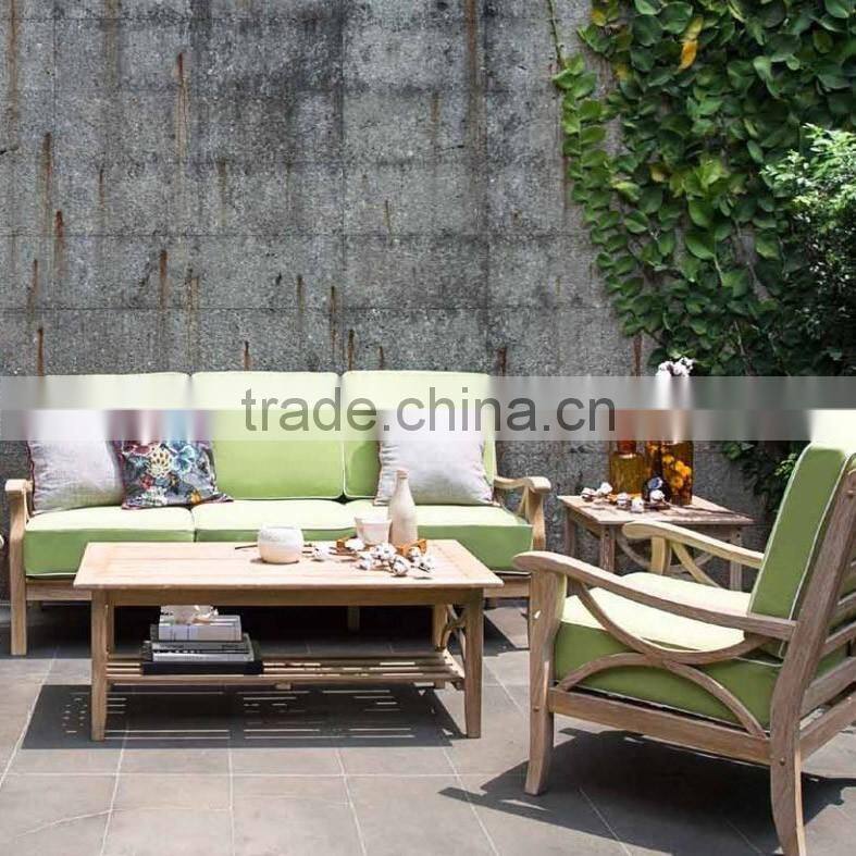 2016 Garden used fancy malaysia teak wood outdoor sofa furniture