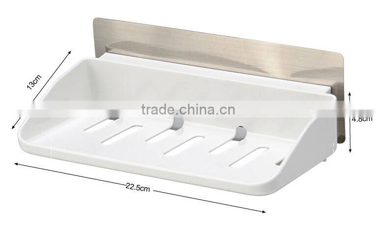 Wholesale Stock Multifunction Kitchen Bathroom No Mark Sticky 3 in 1 Plastic Storage Rack