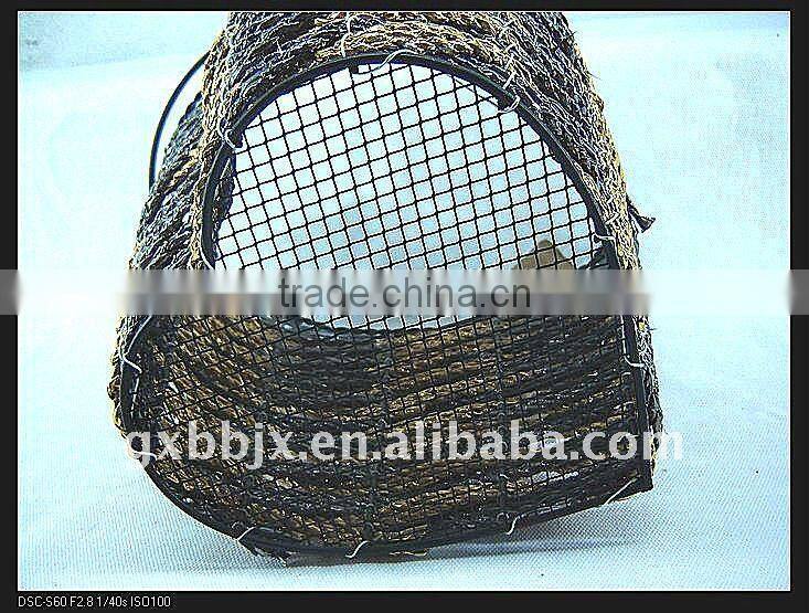 Paper rope wire heart shaped hanging storage scrap baskets