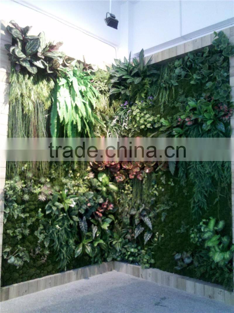 fake plant free combination grass flower green wall for hotel office decoration
