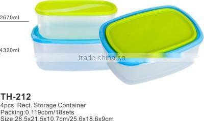 14ps rect.lunch boxes and food meal prep containers Plastic food containers