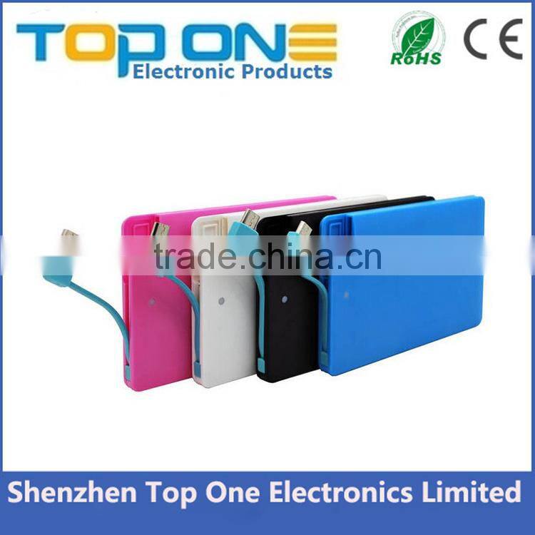 Promotion slim hot credit card powerbank advertising power bank 2500mah