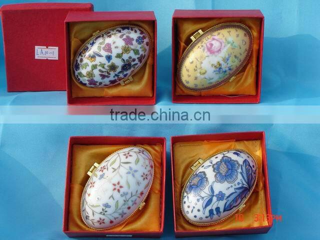 Heart shape beautiful caremic gift jewelry box