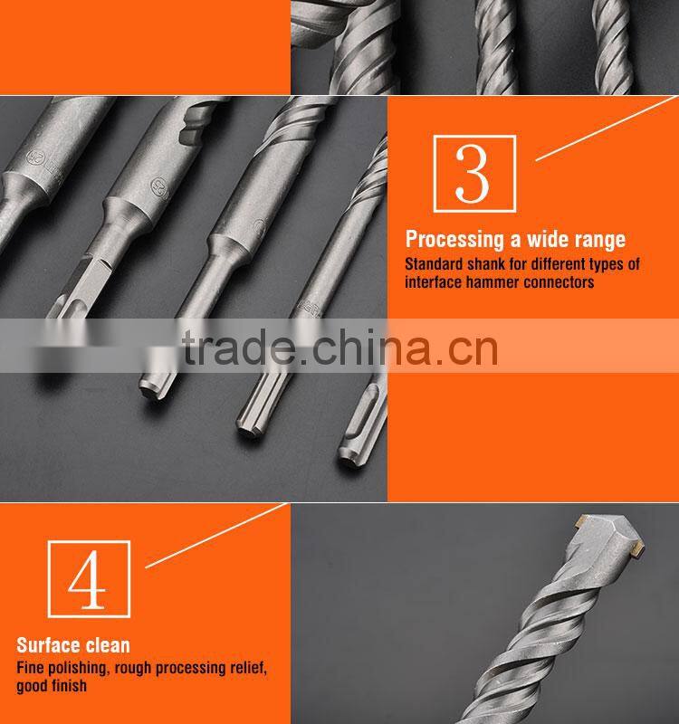 Professional YG8 Steel Round Shank Electrical Hammer Drill Bits