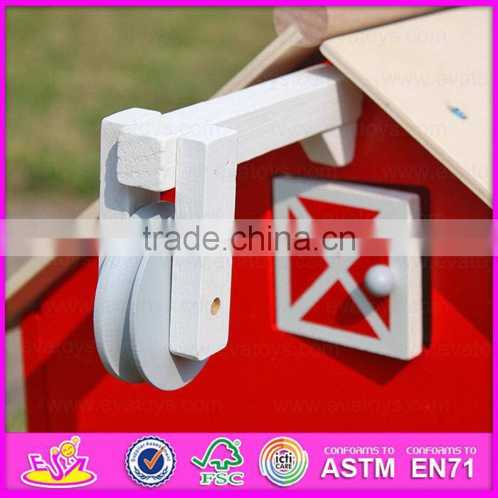 Funny girl play set wooden wooden barn toy best design kids wooden barn toy W06A105-S