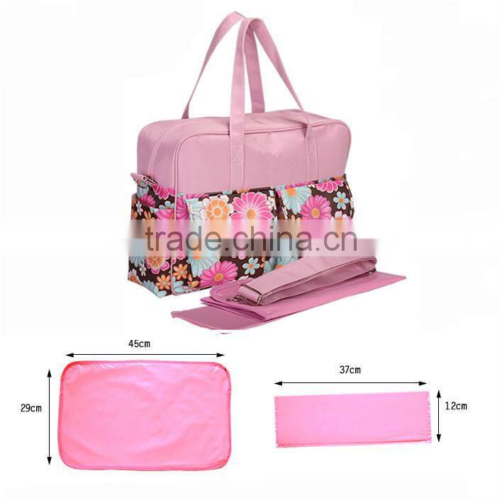 Printed Flower Colorful Diaper Bag