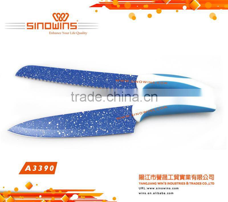 A3390-2 New design Hot Sale High Quality Stainless Steel Kitchen Knife Set with Non-stick Coating