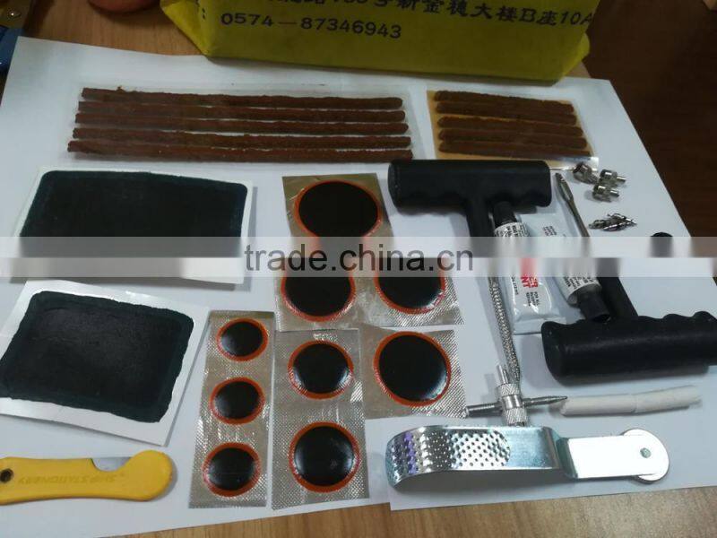 Wheel Tire Puncture Repair Kit Reamer Tool And Type/Tube Patches