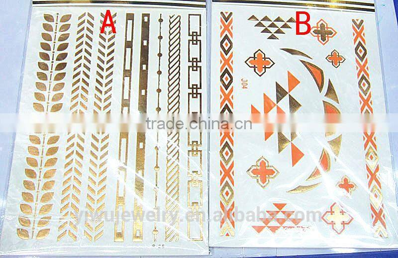 wholesale Sexy Woman Metallic Gold Glitter Tattoo For Hands In Bulk Halo T001-031