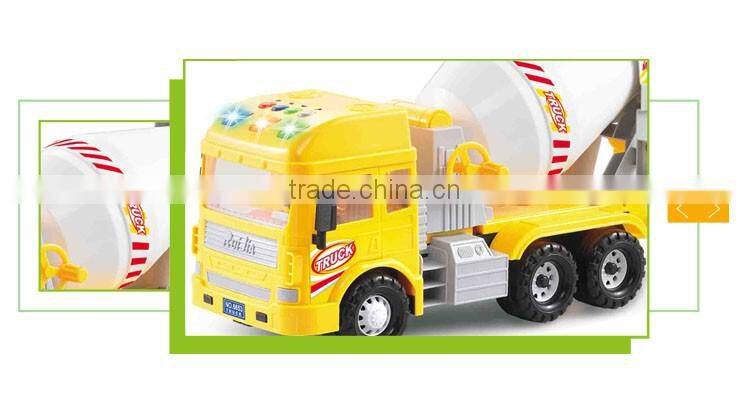 kidsMusic light inertia plastic car concrete mixer truck toy