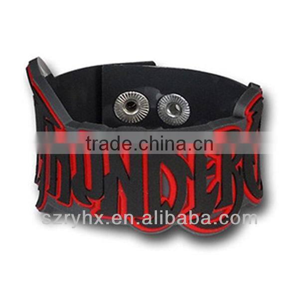 Fashionable promotion 3d custom soft pvc bracelet