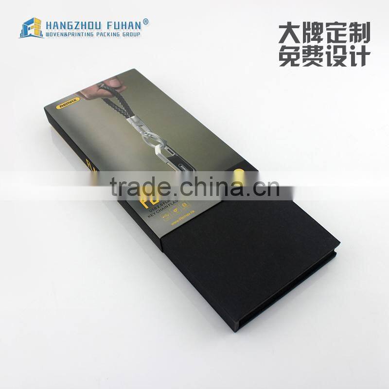 Customized Hard Keyring Packing Box with Sleeve