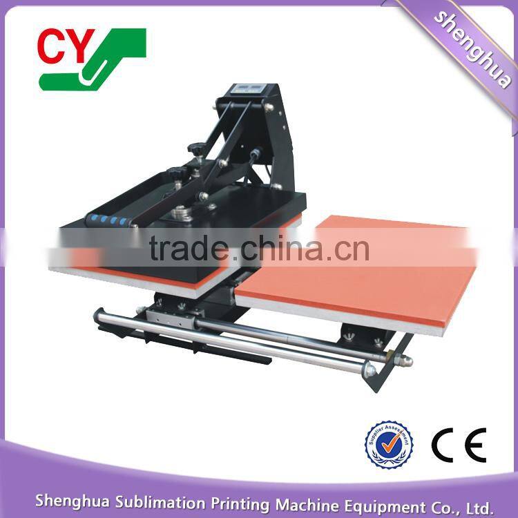 Auto open two plates sublimation print t shirt press heat printing machine