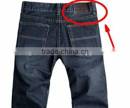 2017 custom factory direct factory high quality PU leather label for garments