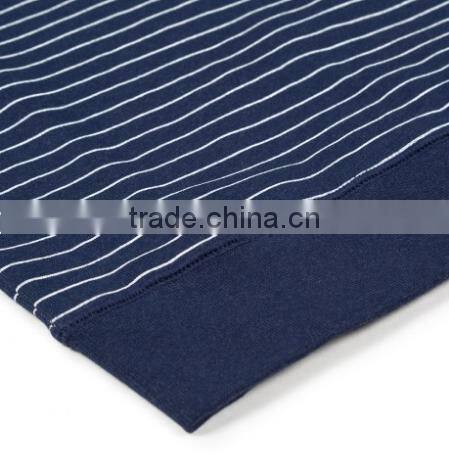 Women's yarn dye stripe loopback sweat top