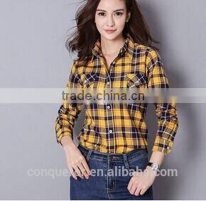 latest design 2015 cotton shirt woman dress WMST0012