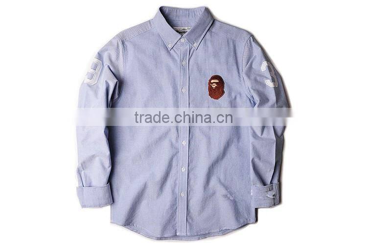 2015 Fashionable 100% Cotton Shirt Embroidered Shirt for Men